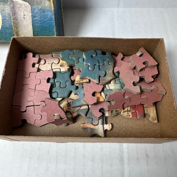 Vintage tuco miniature jigsaw puzzle “rockport harbor” 75-100 pieces - Picture 3 of 6
